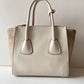 Prada White Twin Pocket Tote Bag