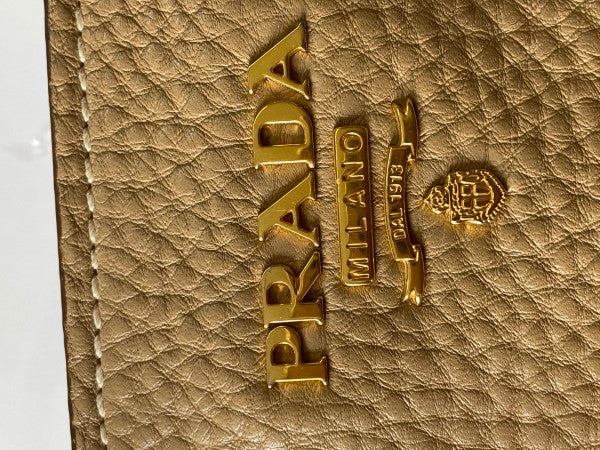 Prada Beige Vitello Daino Tote Bag