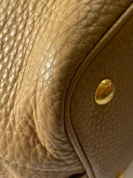 Prada Beige Vitello Daino Tote Bag