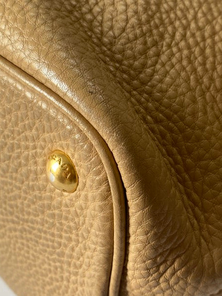 Prada Beige Vitello Daino Tote Bag