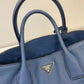 Prada Blue Vitello Daino Bag