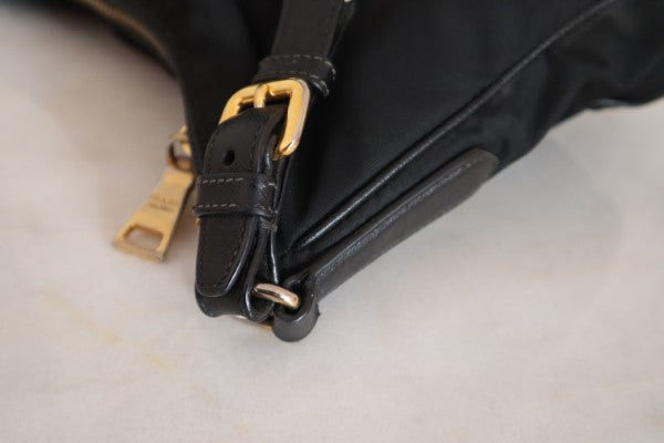 Prada Black Nylon Hobo Bag