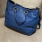 Prada Blue Vitello Daino 2 Way Bag