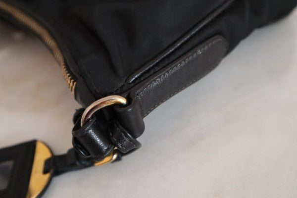 Prada Black Nylon Hobo Bag