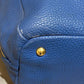 Prada Blue Vitello Daino 2 Way Bag