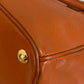 Prada Orange Galleria Double Zip Large Bag