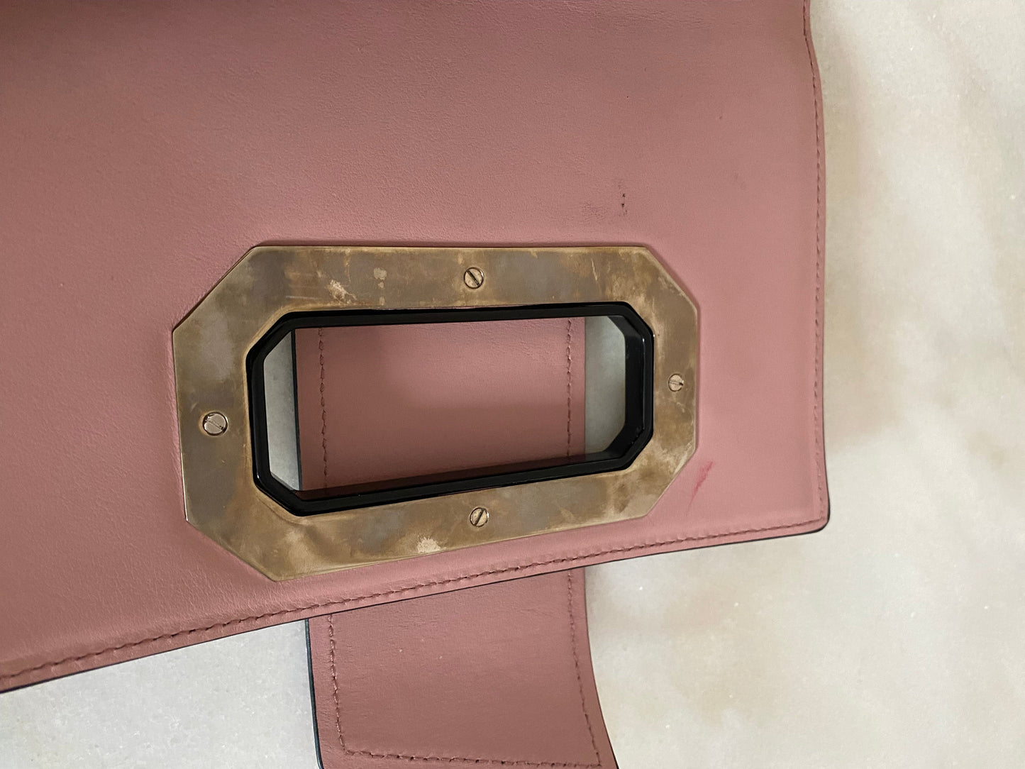 Prada Pink City Calf Plex Crossbody Bag