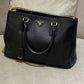 Prada Black Lux Galleria Medium Tote Bag