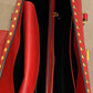 Prada Red Lux Studded Handle Bag