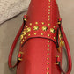 Prada Red Lux Studded Handle Bag