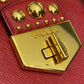Prada Red Lux Studded Handle Bag