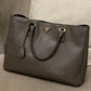 Prada Grey Brown Lux Gardeners Large Tote Bag