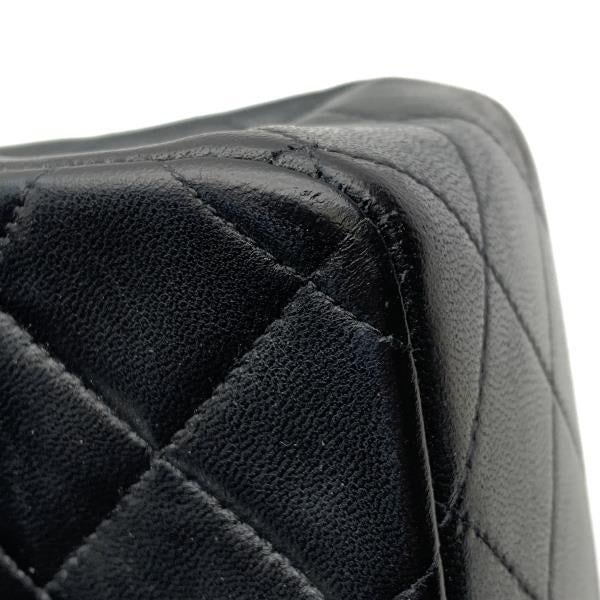 Chanel Classic Double Flap Shoulder Bag Medium Black Lambskin