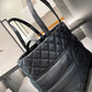 Black leather woman Chanel handbag