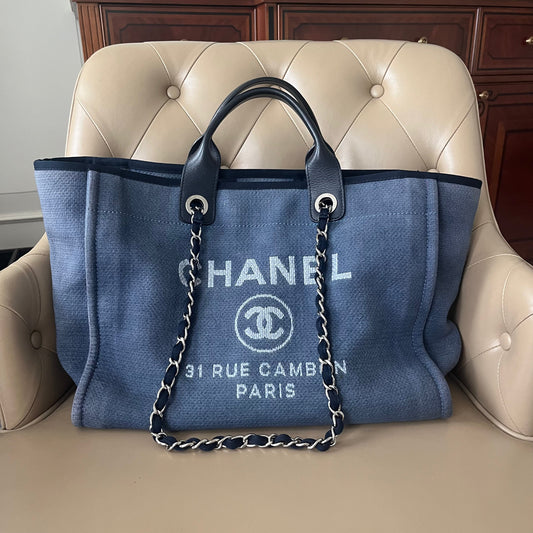 Chanel Deauville Tote Denim Medium