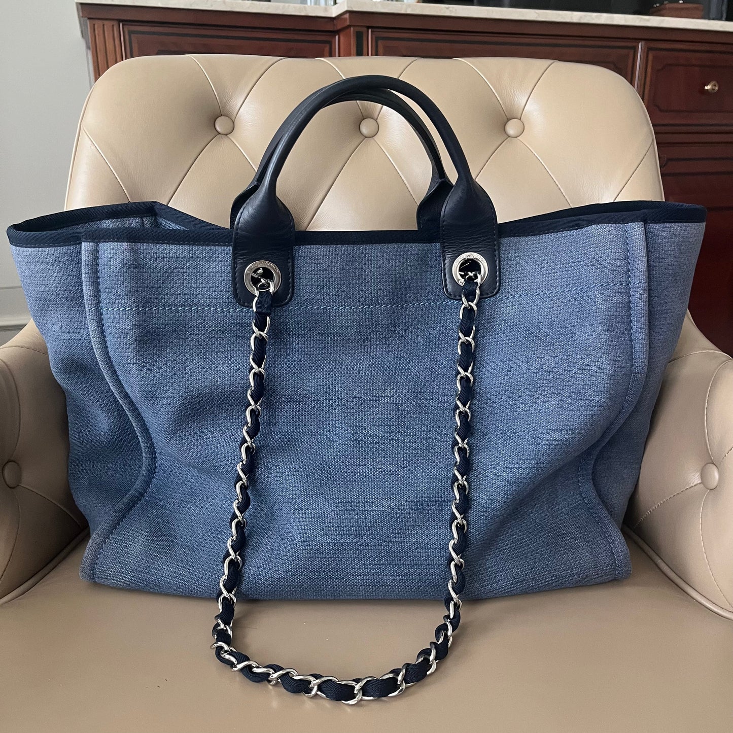 Chanel Deauville Tote Denim Medium