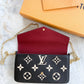 [ ]Louis Vuitton 2022 Pochette Felicie GM Bicolor Monogram Crossbody Bag