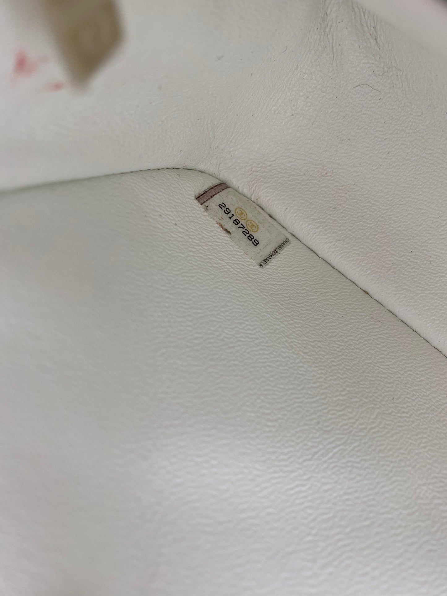 Chanel White Checked Lambskin Mini Flap Bag with Champagne Gold Hardware