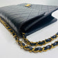 CHANEL   Black Quilted Lambskin Leather Medium Single Chain Flap Bag in NEW CONDITION