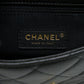 CHANEL 23C MINI FLAP BAG WITH CC LOGO CHAIN GRAINED CALFSKIN BLACK