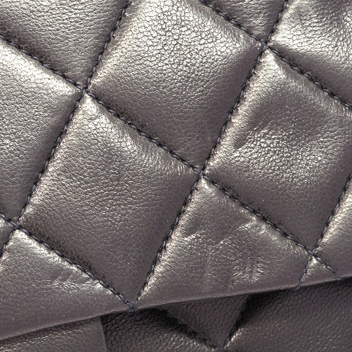 Chanel Classic Double Flap 25 Shoulder Bag Medium Black Quilted Lambskin