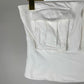 Prada White Cotton Front Pockets Bustier Top Size IT 42 (UK 8)