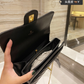Black Leather Chanel shoulder Handbag