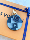 [ ]Louis Vuitton Denim Monogram Patchwork Bag Charm/Key Holder