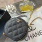 Black leather Chanel crossbody