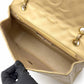 Chanel Shoulder Bag Flap Beige Lambskin Leather Matrasse