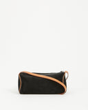 Celine Black Suede C Macadam Cylinder Crossbody Bag
