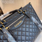 Black Leather Chanel Handbag