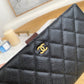 Chanel leather black wallet