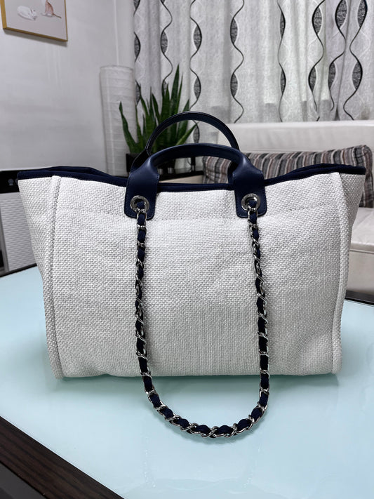 Chanel Deauville Tote Medium White