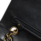 Chanel Classic Double Flap Shoulder Bag Medium Black Lambskin