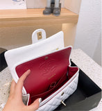 White Chanel woman handbag