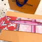 LOUIS VUITTON Silk Monogram Confidential Bandeau In Red