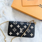 [ ]Louis Vuitton 2022 Pochette Felicie GM Bicolor Monogram Crossbody Bag