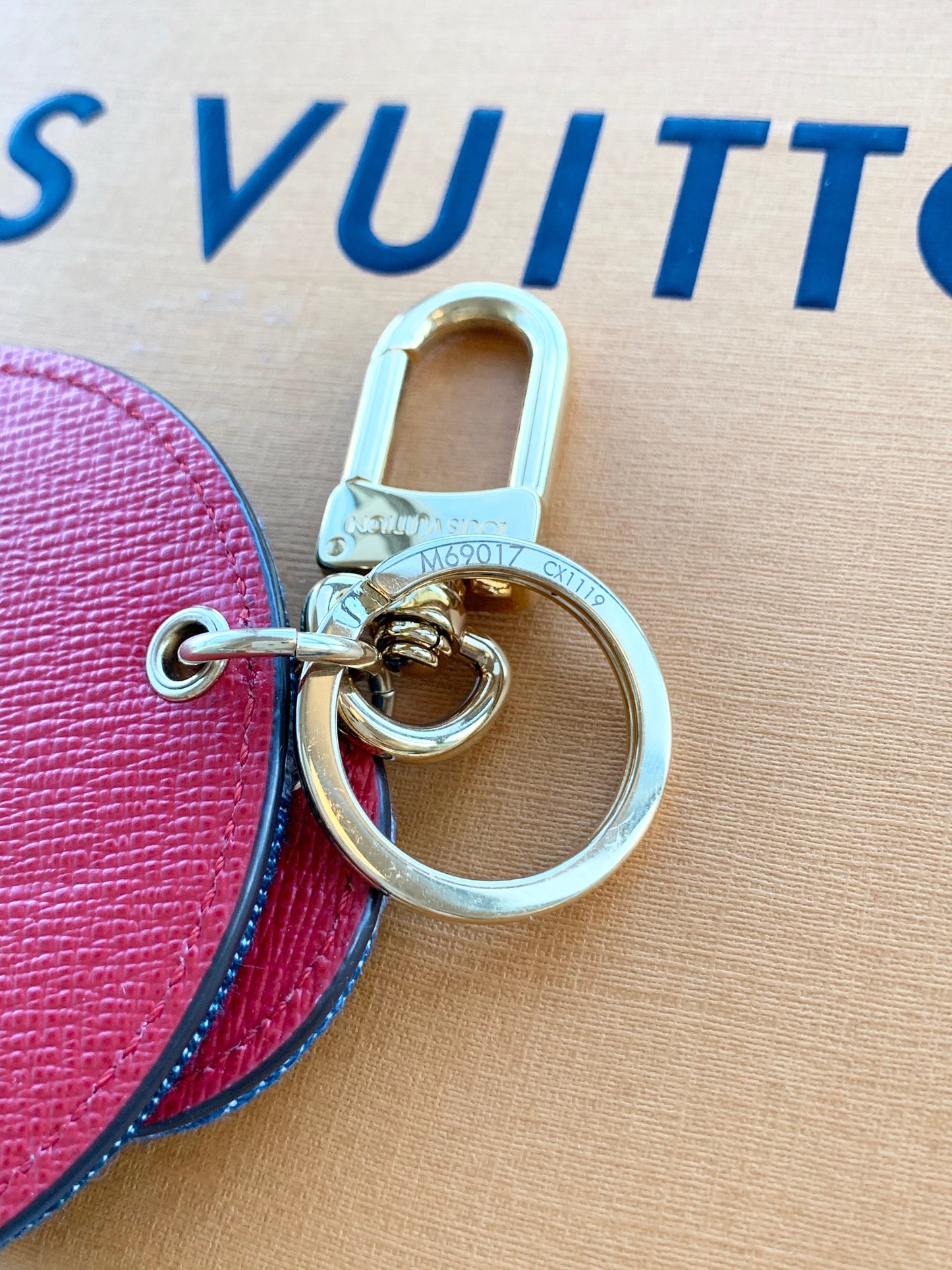 [ ]Louis Vuitton Denim Monogram Patchwork Bag Charm/Key Holder
