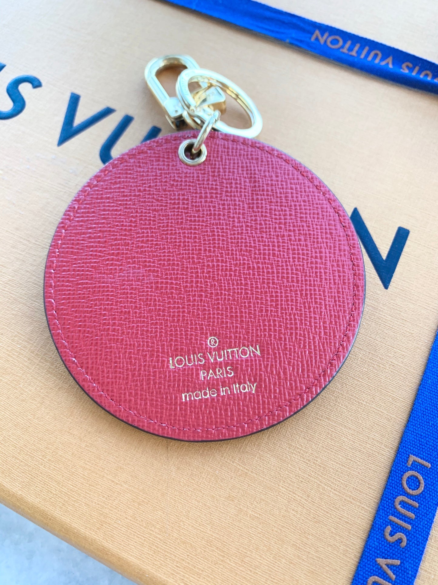 [ ]Louis Vuitton Denim Monogram Patchwork Bag Charm/Key Holder
