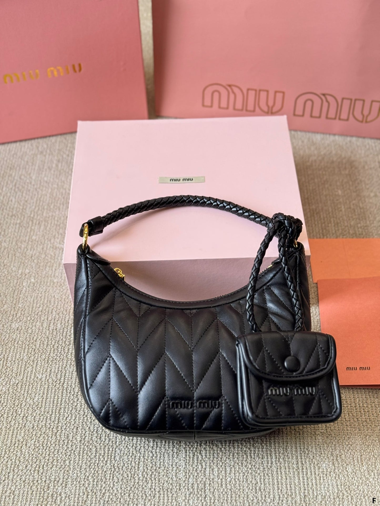 ARCADIE MATELASSÉ BAG 21 IN BLACK LAMBSKIN Amelia