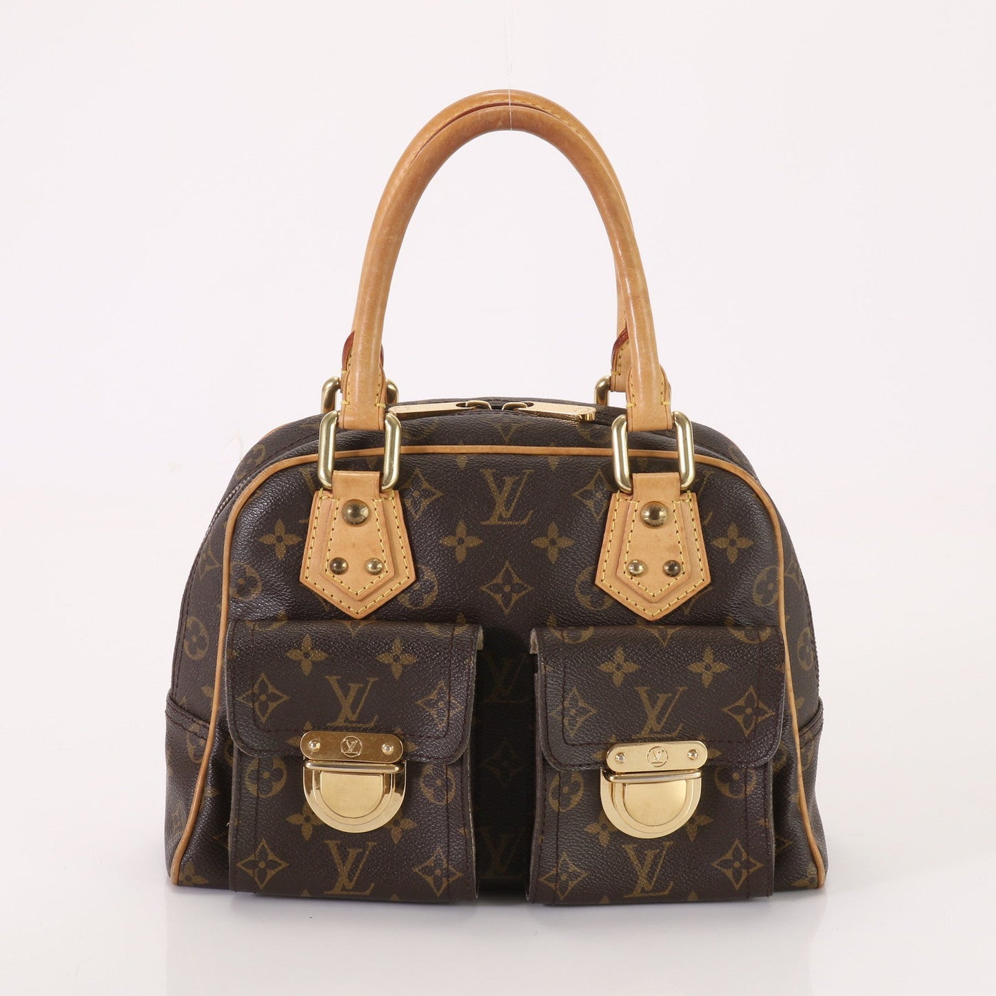 Louis Vuitton Monogram Manhattan Handbag Tote Leather