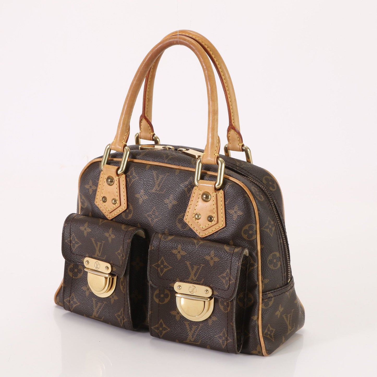 Louis Vuitton Monogram Manhattan Handbag Tote Leather