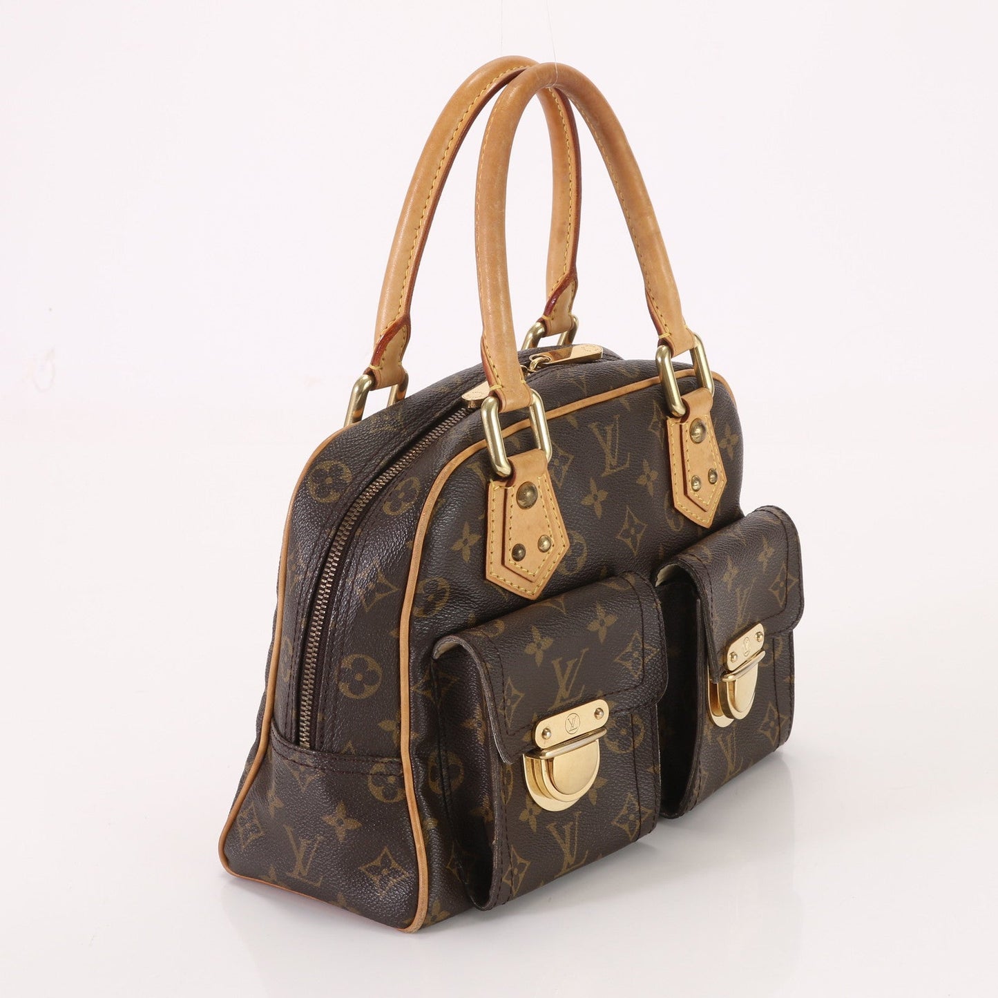 Louis Vuitton Monogram Manhattan Handbag Tote Leather