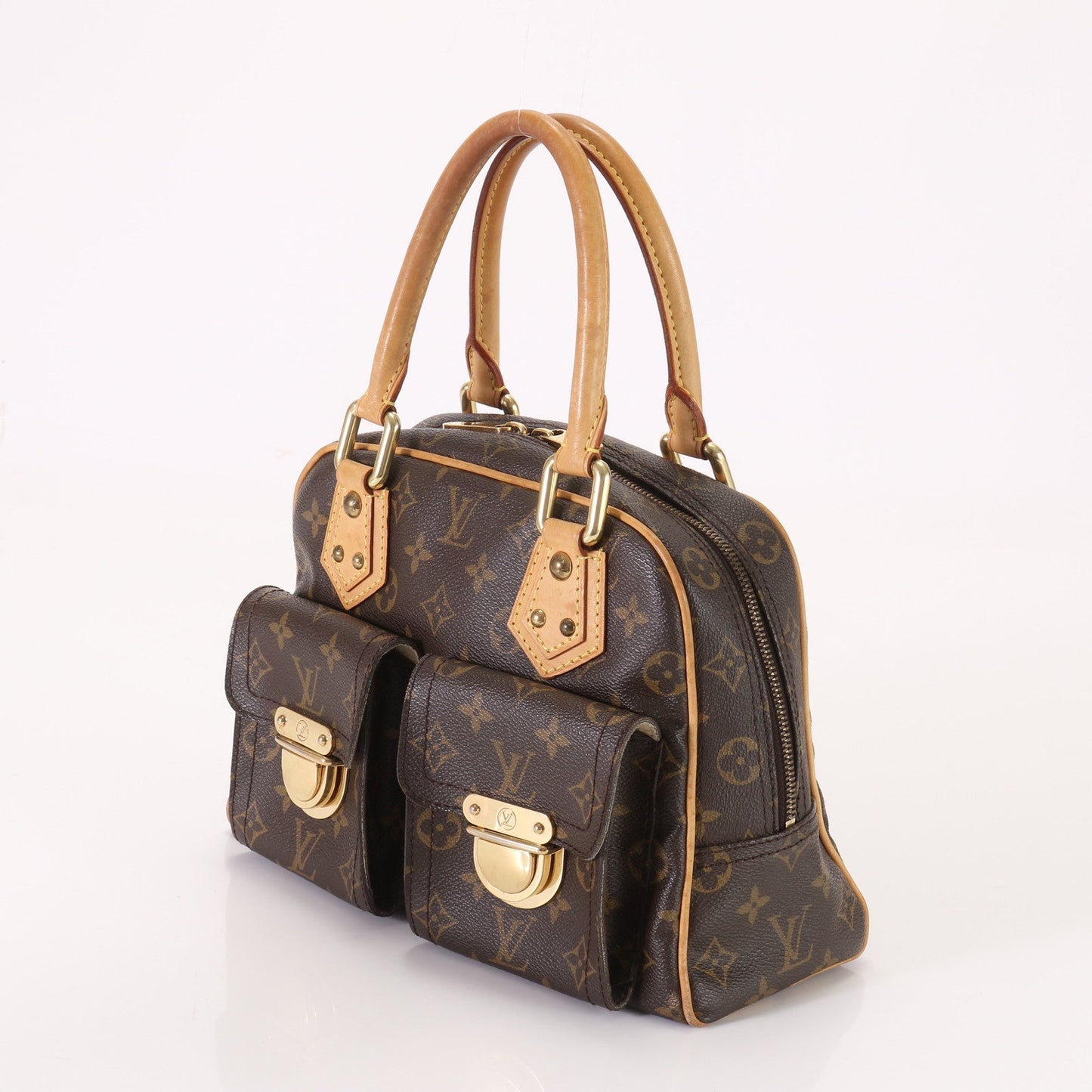 Louis Vuitton Monogram Manhattan Handbag Tote Leather