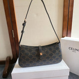 CELINE 25S TINA SHOULDER BAG 25MM IN BLACK TRIOMPHE CALFSKIN Amelia Amelia