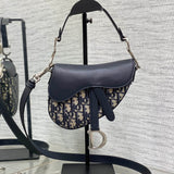 SADDLE 19 BAG WITH STRAP BLUE OBLIQUE JACQUARD Amelia
