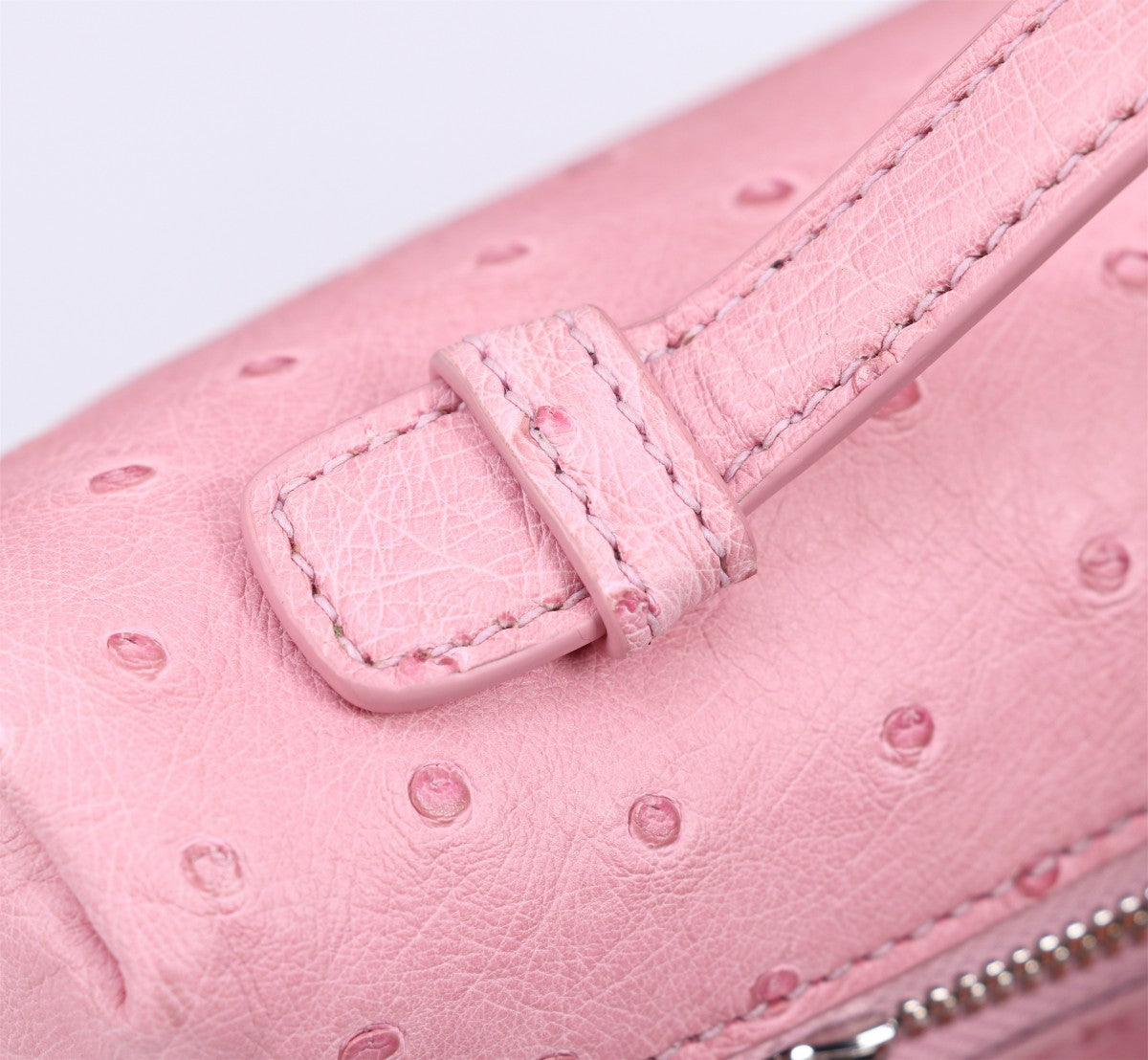 EXTRA POCKET L19 IN BAAmelia PINK OSTRICH LEATHER