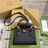 GG DIANA JUMBO 20 MINI TOTE BAG BLACK CANVAS Amelia Amelia