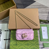 GG MARMONT 16 MINI SHOULDER BAG LIGHT PINK CALFSKIN Amelia Amelia